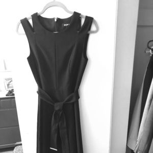 Pretty DKNY dress, size 2. Belted, hi-low hemline